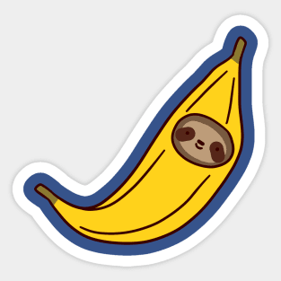 Banana Sloth Face Sticker